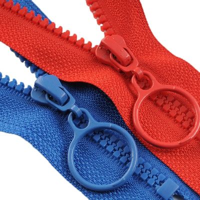 # 5 سحاب الراتنج مع أسنان ملونة للملابس باللون الوردي