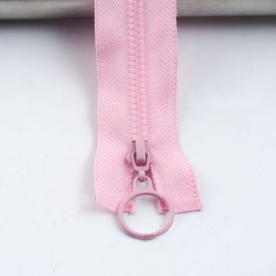 # 5 سحاب الراتنج مع أسنان ملونة للملابس باللون الوردي