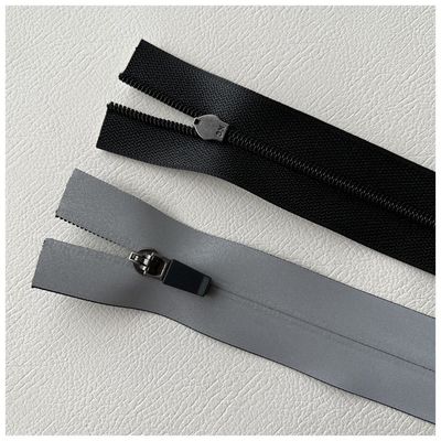 TPU/PU سحاب مقاوم للماء ، سحاب مقاوم للماء مع شريط عاكس على جانبين للخارج ، سترة ، الملابس